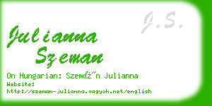 julianna szeman business card